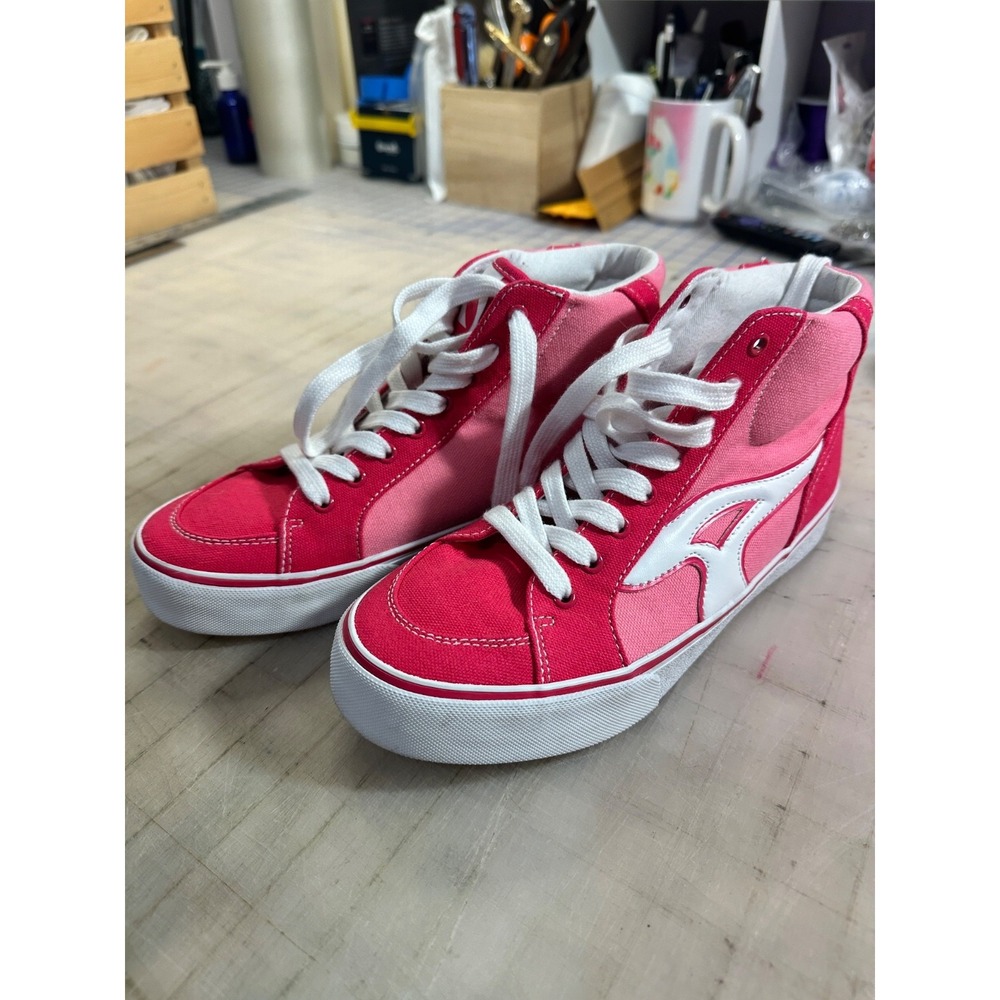 Airwalk Kahayden-J  5 1/2M, ‎ 7 women's, 24cm, Lace Up Sneaker Pink, Red & White